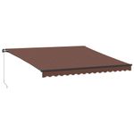 Casa si Gradina - Gradina si terasa - Umbrele si pavilioane - Umbrele - Copertina retractabila manual, maro, 400x350 cm - Infinity.ro
