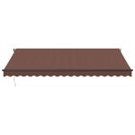 Casa si Gradina - Gradina si terasa - Umbrele si pavilioane - Umbrele - Copertina retractabila manual cu LED-uri, maro, 450x350 cm - Infinity.ro