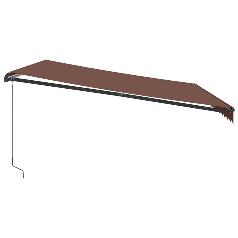 Casa si Gradina - Gradina si terasa - Umbrele si pavilioane - Umbrele - Copertina retractabila manual cu LED-uri, maro, 450x350 cm - Infinity.ro