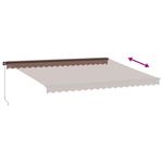 Casa si Gradina - Gradina si terasa - Umbrele si pavilioane - Umbrele - Copertina retractabila manual cu LED-uri, maro, 450x350 cm - Infinity.ro