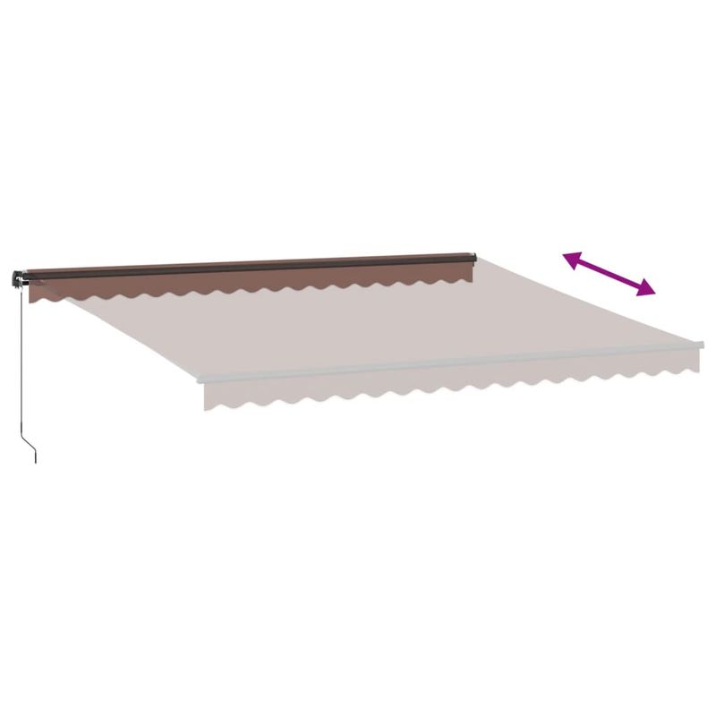 Casa si Gradina - Gradina si terasa - Umbrele si pavilioane - Umbrele - Copertina retractabila manual cu LED-uri, maro, 450x350 cm - Infinity.ro