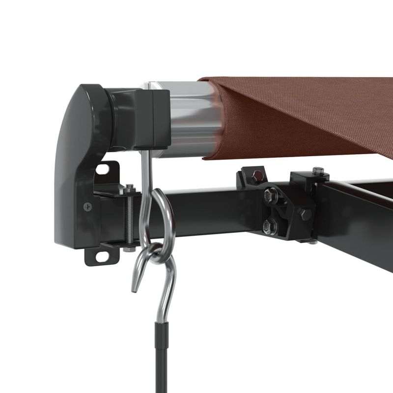 Casa si Gradina - Gradina si terasa - Umbrele si pavilioane - Umbrele - Copertina retractabila manual cu LED-uri, maro, 450x350 cm - Infinity.ro