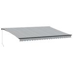 Casa si Gradina - Gradina si terasa - Umbrele si pavilioane - Umbrele - Copertina retractabila manual cu LED-uri antracit/alb 500x350cm - Infinity.ro