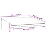 Casa si Gradina - Gradina si terasa - Umbrele si pavilioane - Umbrele - Copertina retractabila manual cu LED-uri, maro, 450x350 cm - Infinity.ro