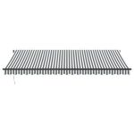 Casa si Gradina - Gradina si terasa - Umbrele si pavilioane - Umbrele - Copertina retractabila manual cu LED-uri antracit/alb 500x350cm - Infinity.ro