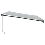 Casa si Gradina - Gradina si terasa - Umbrele si pavilioane - Umbrele - Copertina retractabila manual cu LED-uri antracit/alb 500x350cm - Infinity.ro