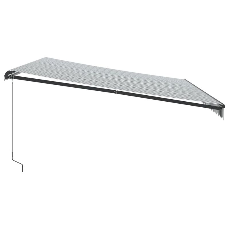 Casa si Gradina - Gradina si terasa - Umbrele si pavilioane - Umbrele - Copertina retractabila manual cu LED-uri antracit/alb 500x350cm - Infinity.ro
