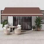 Casa si Gradina - Gradina si terasa - Umbrele si pavilioane - Umbrele - Copertina retractabila manual, maro, 450x350 cm - Infinity.ro