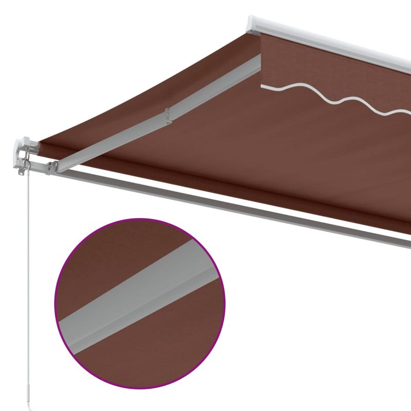Casa si Gradina - Gradina si terasa - Umbrele si pavilioane - Umbrele - Copertina retractabila manual, maro, 450x350 cm - Infinity.ro