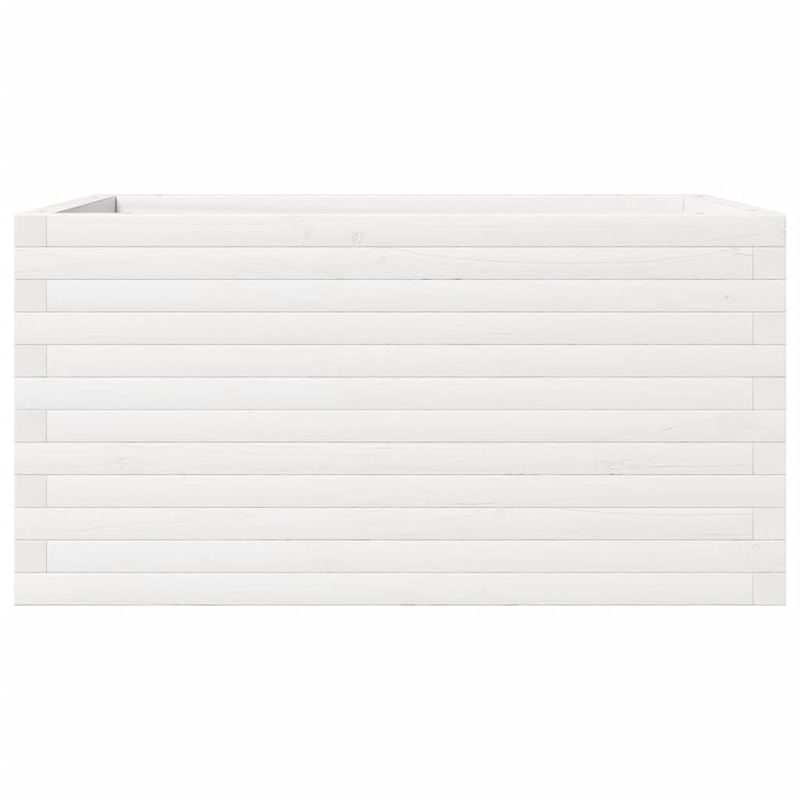 Casa si Gradina - Gradinarit si plante - Plante si ghivece - Ghivece si suporturi - Jardiniera de gradina, alb, 90x60x46 cm, lemn masiv de pin - Infinity.ro