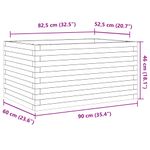 Casa si Gradina - Gradinarit si plante - Plante si ghivece - Ghivece si suporturi - Jardiniera de gradina, alb, 90x60x46 cm, lemn masiv de pin - Infinity.ro