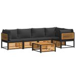 Casa si Gradina - Gradina si terasa - Mobilier exterior - Seturi mobila gradina - Set de canapele gradina cu perne, 6 piese, lemn masiv acacia - Infinity.ro