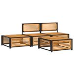 Casa si Gradina - Gradina si terasa - Mobilier exterior - Seturi mobila gradina - Set canapele de gradina cu perne, 4 piese, lemn masiv de acacia - Infinity.ro
