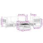 Casa si Gradina - Gradina si terasa - Mobilier exterior - Seturi mobila gradina - Set de canapele gradina cu perne, 6 piese, lemn masiv acacia - Infinity.ro