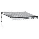 Casa si Gradina - Gradina si terasa - Umbrele si pavilioane - Umbrele - Copertina retractabila antracit/alb, 3x2,5 m, textil/aluminiu - Infinity.ro