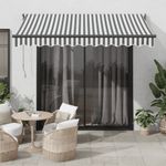 Casa si Gradina - Gradina si terasa - Umbrele si pavilioane - Umbrele - Copertina retractabila antracit/alb, 3x2,5 m, textil/aluminiu - Infinity.ro