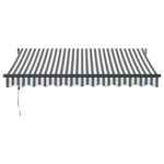 Casa si Gradina - Gradina si terasa - Umbrele si pavilioane - Umbrele - Copertina retractabila antracit/alb, 3x2,5 m, textil/aluminiu - Infinity.ro