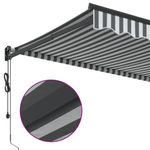 Casa si Gradina - Gradina si terasa - Umbrele si pavilioane - Umbrele - Copertina retractabila antracit/alb, 3x2,5 m, textil/aluminiu - Infinity.ro