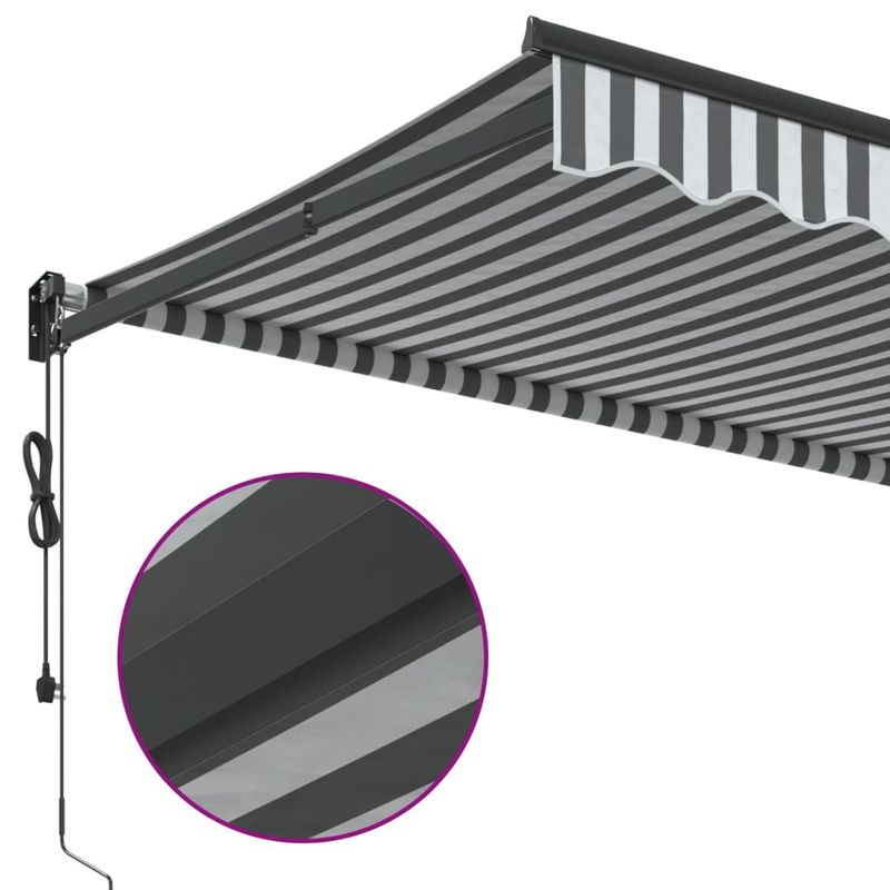 Casa si Gradina - Gradina si terasa - Umbrele si pavilioane - Umbrele - Copertina retractabila antracit/alb, 3x2,5 m, textil/aluminiu - Infinity.ro