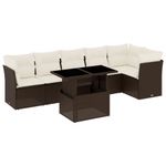 Casa si Gradina - Gradina si terasa - Mobilier exterior - Seturi mobila gradina - Set canapele de gradina cu perne, 7 piese, maro, poliratan - Infinity.ro