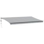 Casa si Gradina - Gradina si terasa - Umbrele si pavilioane - Umbrele - Copertina retractabila automat, antracit/alb, 600x350 cm - Infinity.ro