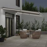 Casa si Gradina - Gradina si terasa - Umbrele si pavilioane - Umbrele - Copertina retractabila manual cu LED, antracit/alb, 500x350 cm - Infinity.ro