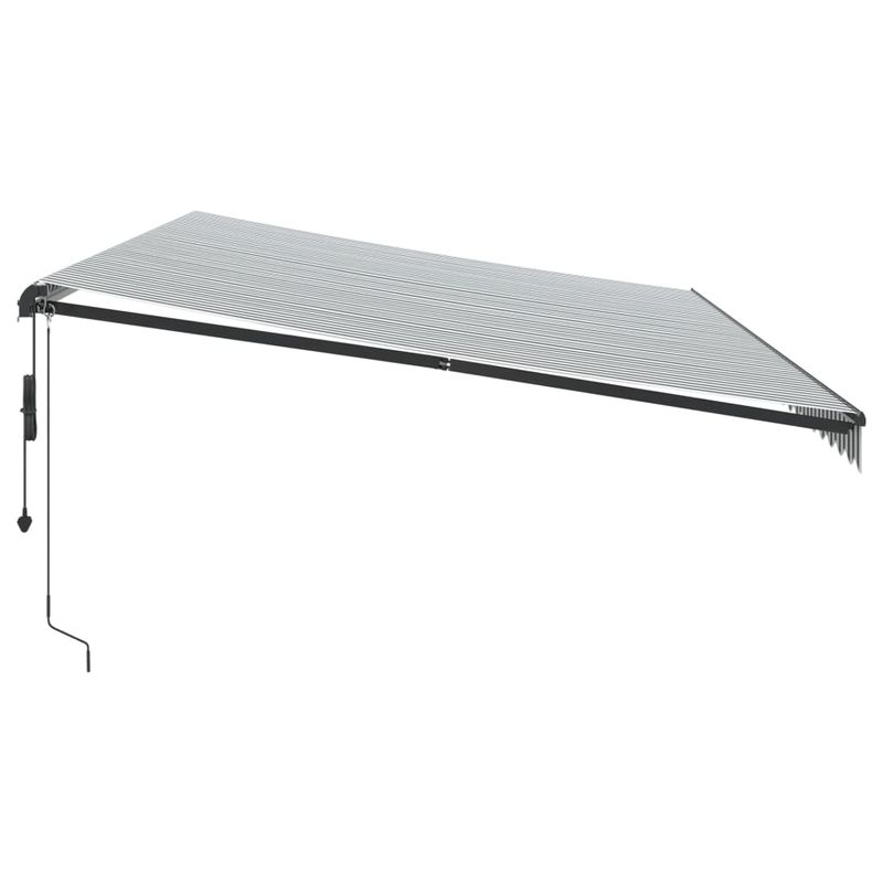 Casa si Gradina - Gradina si terasa - Umbrele si pavilioane - Umbrele - Copertina retractabila automat, antracit/alb, 600x350 cm - Infinity.ro