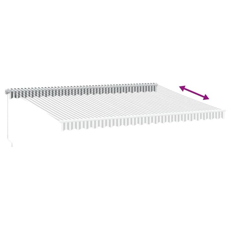Casa si Gradina - Gradina si terasa - Umbrele si pavilioane - Umbrele - Copertina retractabila manual cu LED, antracit/alb, 500x350 cm - Infinity.ro