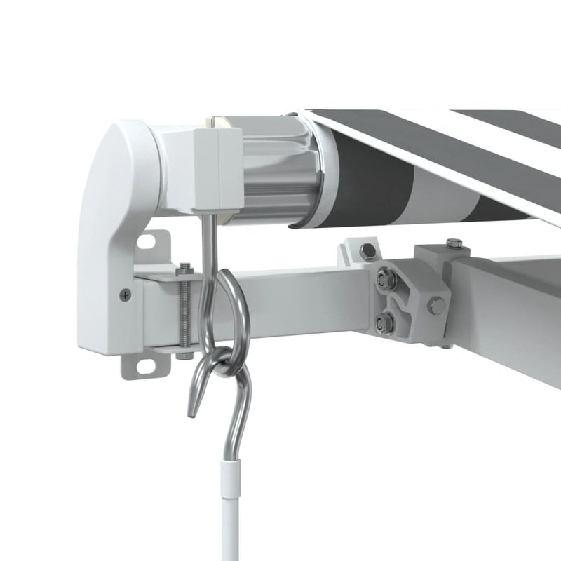 Casa si Gradina - Gradina si terasa - Umbrele si pavilioane - Umbrele - Copertina retractabila manual cu LED, antracit/alb, 500x350 cm - Infinity.ro