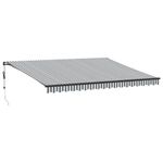 Casa si Gradina - Gradina si terasa - Umbrele si pavilioane - Umbrele - Copertina retractabila automat LED-uri antracit/alb 450x350 cm - Infinity.ro