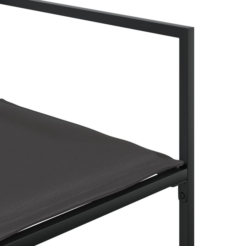 Casa si Gradina - Gradina si terasa - Mobilier exterior - Scaune si sezlonguri gradina - Scaune de gradina cu perne, 4 buc., negru, otel si textilena - Infinity.ro