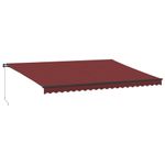 Casa si Gradina - Gradina si terasa - Umbrele si pavilioane - Umbrele - Copertina retractabila manual cu LED-uri, visiniu, 500x300 cm - Infinity.ro