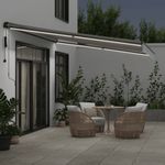 Casa si Gradina - Gradina si terasa - Umbrele si pavilioane - Umbrele - Copertina retractabila automat LED-uri antracit/alb 450x350 cm - Infinity.ro