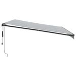 Casa si Gradina - Gradina si terasa - Umbrele si pavilioane - Umbrele - Copertina retractabila automat LED-uri antracit/alb 450x350 cm - Infinity.ro