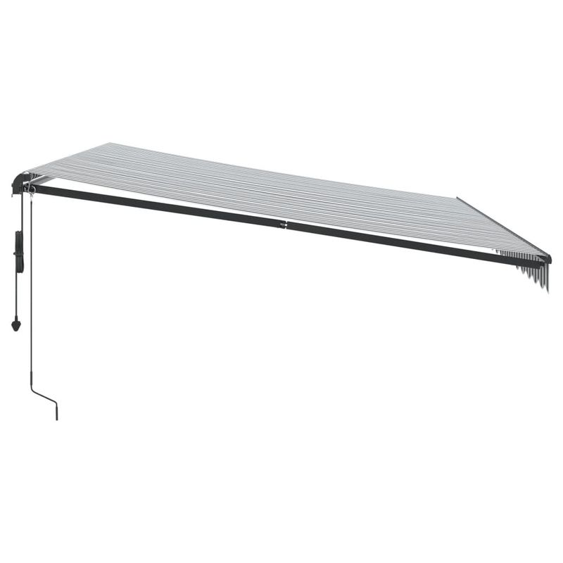 Casa si Gradina - Gradina si terasa - Umbrele si pavilioane - Umbrele - Copertina retractabila automat LED-uri antracit/alb 450x350 cm - Infinity.ro