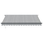 Casa si Gradina - Gradina si terasa - Umbrele si pavilioane - Umbrele - Copertina retractabila automat, antracit/alb, 400x300 cm - Infinity.ro