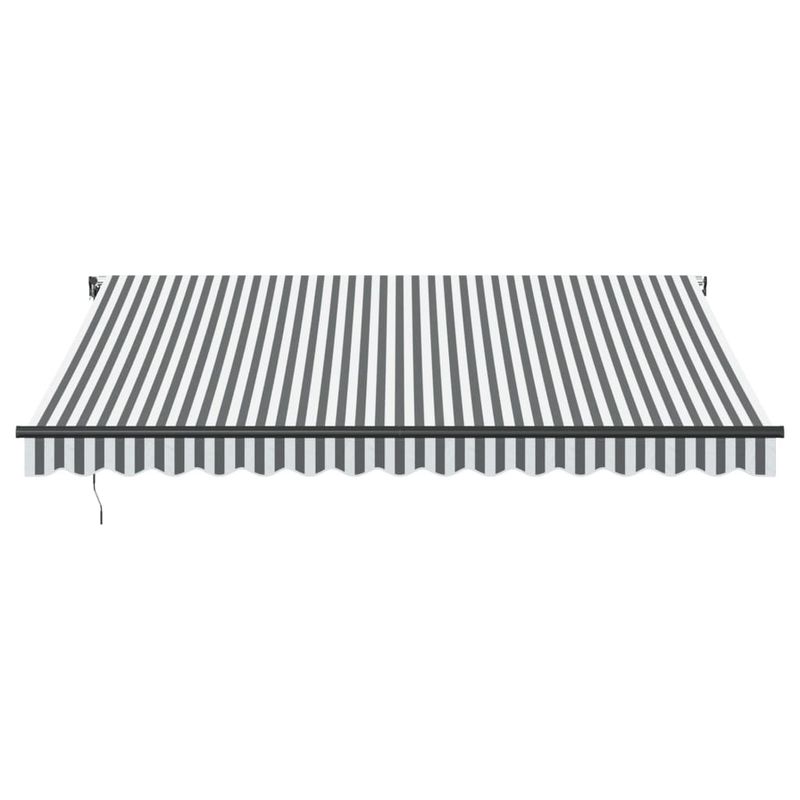 Casa si Gradina - Gradina si terasa - Umbrele si pavilioane - Umbrele - Copertina retractabila automat, antracit/alb, 400x300 cm - Infinity.ro
