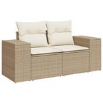 Casa si Gradina - Gradina si terasa - Mobilier exterior - Seturi mobila gradina - Set canapele de gradina, 7 piese, cu perne, bej, poliratan - Infinity.ro