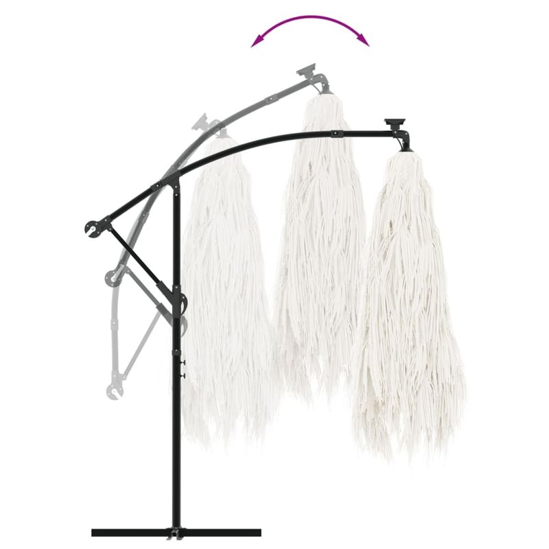 Casa si Gradina - Gradina si terasa - Umbrele si pavilioane - Umbrele - Umbrela soare de gradina stalp din otel, alb 290x290x238 cm - Infinity.ro