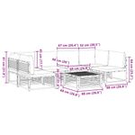 Casa si Gradina - Gradina si terasa - Mobilier exterior - Seturi mobila gradina - Set canapele gradina cu perne, 7 piese, lemn masiv acacia - Infinity.ro