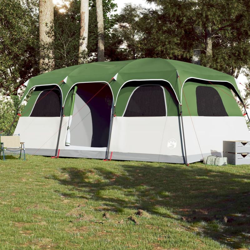 Sport si Outdoor - Camping - Corturi camping - Cort de familie pentru 9 persoane, verde, impermeabil - Infinity.ro