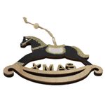 Casa si Gradina - Decoratiuni - Decoratiuni de sezon - Ornament din lemn - Balansoar calut XMAS, negru - House of Seasons - Infinity.ro