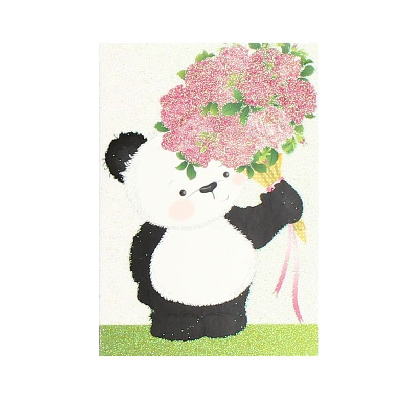 Market - Cadouri - Felicitari - Mini felicitare Rose Panda - Infinity.ro