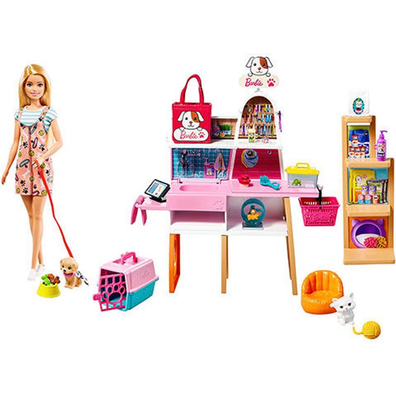 Jucarii, Copii si Bebe - Jucarii si jocuri - Papusi si accesorii - Papusi - Set De Joaca Papusa Barbie Cu Magazin Veterinar, Mtgrg90 - Infinity.ro