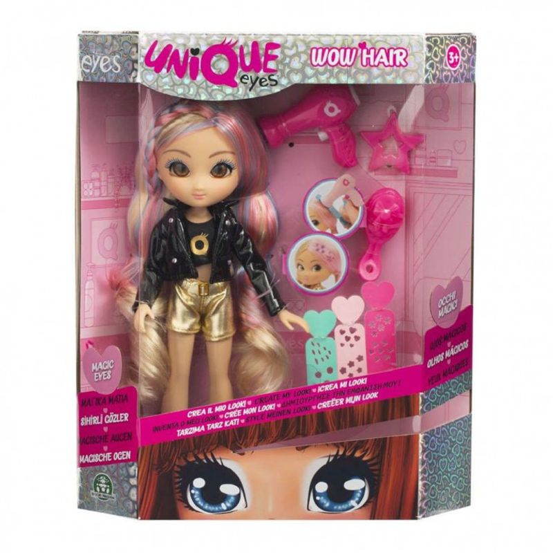 Jucarii, Copii si Bebe - Jucarii si jocuri - Papusi si accesorii - Papusi - Papusa Unique Eyes Wow Hair Rebecca Mym08000- R - Infinity.ro