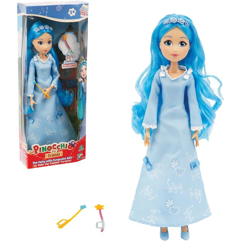 Jucarii, Copii si Bebe - Jucarii si jocuri - Papusi si accesorii - Papusi - Papusa Pinocchio Si Prietenii Zana Cu Parul Turcoaz Fashion Doll, Pnh07000 - Infinity.ro