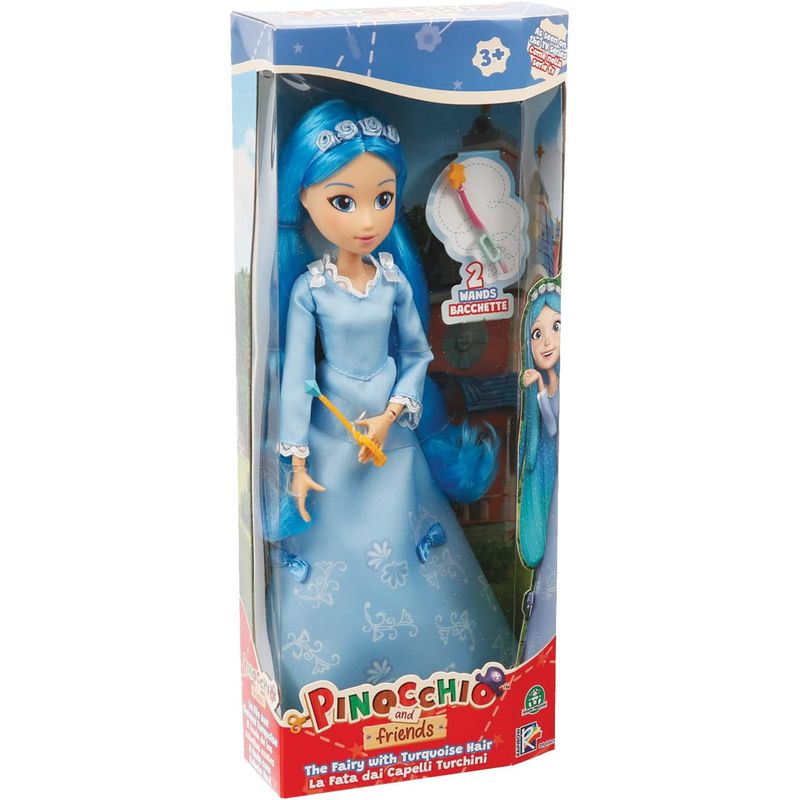 Jucarii, Copii si Bebe - Jucarii si jocuri - Papusi si accesorii - Papusi - Papusa Pinocchio Si Prietenii Zana Cu Parul Turcoaz Fashion Doll, Pnh07000 - Infinity.ro