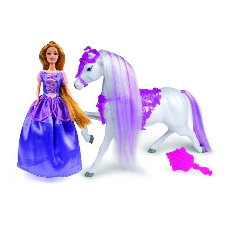 Jucarii, Copii si Bebe - Jucarii si jocuri - Papusi si accesorii - Papusi - Princess, Papusa Rapunzel De 30 Cm Si Calutul Ei, Gg02952E - Infinity.ro