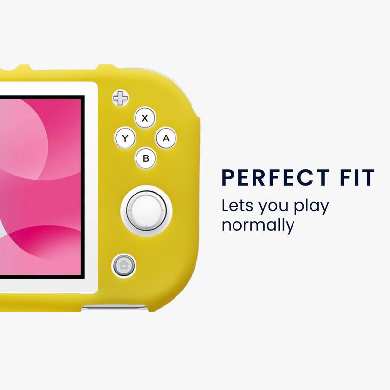 PC, gaming si accesorii/Gaming/Accesorii gaming/Accesorii console gaming - Husa consola Kwmobile pentru Nintendo Switch Lite, Galben, Silicon, KWM000023QA001C - Infinity.ro