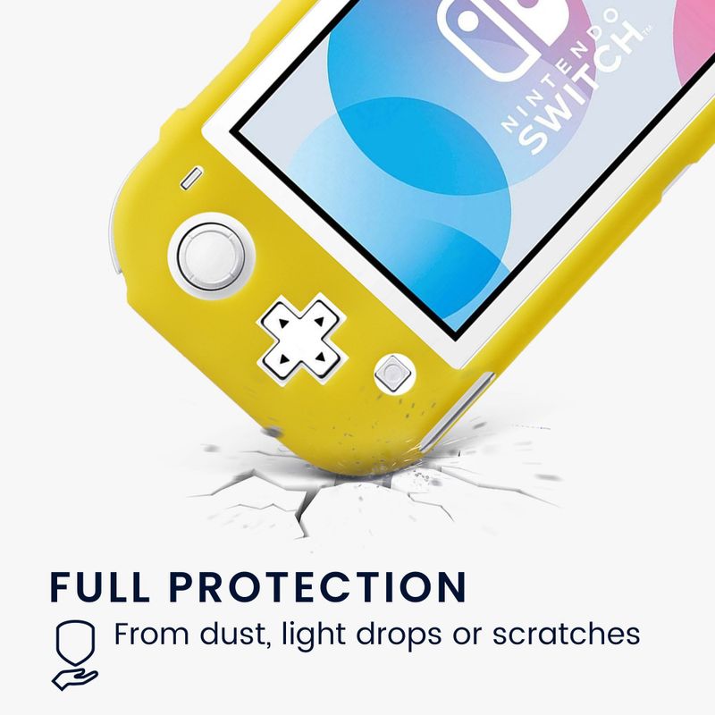 PC, gaming si accesorii/Gaming/Accesorii gaming/Accesorii console gaming - Husa consola Kwmobile pentru Nintendo Switch Lite, Galben, Silicon, KWM000023QA001C - Infinity.ro